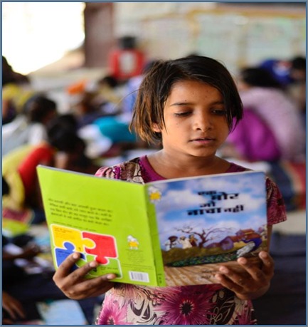 Girl reading a book